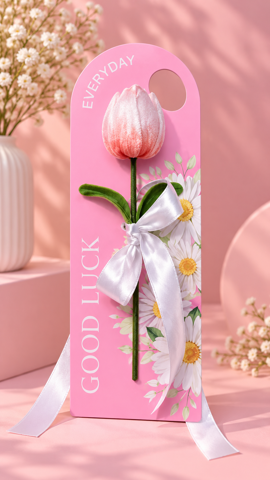 Orange & White Tulip Card