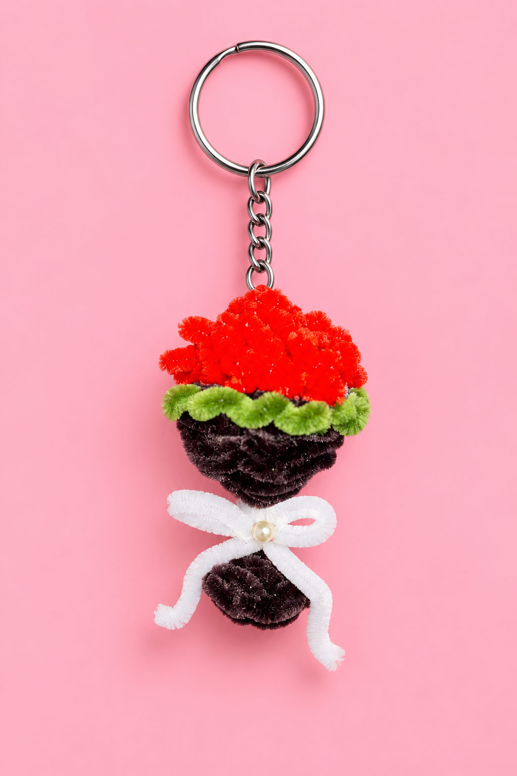 Red Carnation Keychain